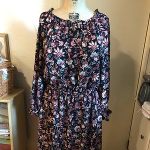 NWT Talbots Pink Paisley Peasant Dress LP